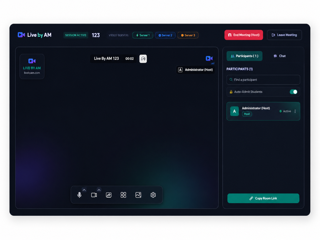 Live by AM live meeting interface preview